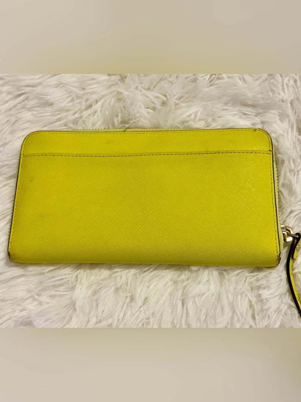 Kate Spade Neda Newbury Lane Zip Around Wallet Neon Yellow